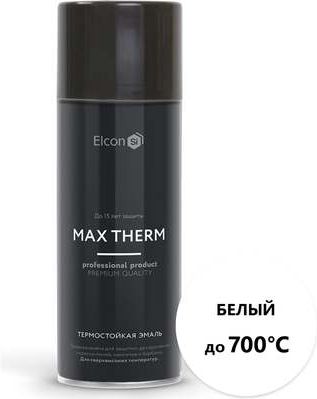 Эмаль-аэр. Элкон термостойкая (700С) белая 520мл купить в СОМ