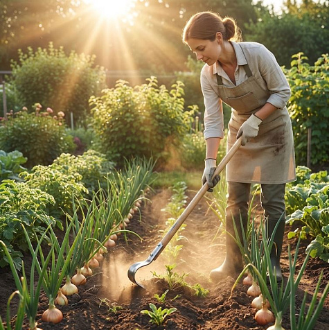 Плоскорез Пышка малый, нерж. сталь, деревянный черенок купить в СОМ