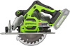 Пила циркулярная Greenworks GD24CS, 24В, Li-ion, без АКБ и ЗУ, 185х20мм, бесщеточная купить в СОМ