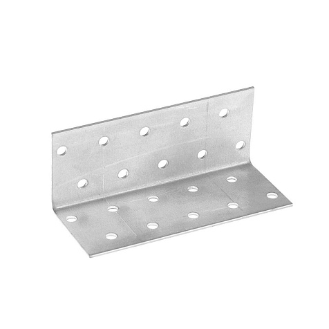 Уголок крепежный равносторонний 40х40х100 мм, оцинкованный купить в СОМ