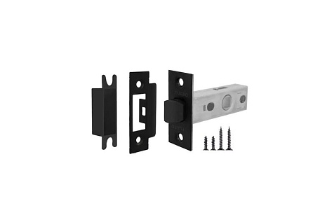 Защелка врезная пластик FUARO Р12-45-25 BL, черный купить в СОМ