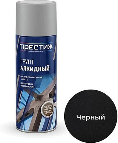 Грунт алкидный Престиж, аэрозольный, черный, 520 мл купить в СОМ