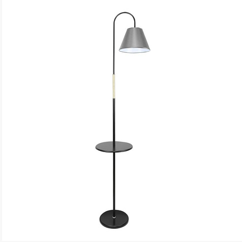 Светильник напольный 1069/1 BK+GRAY 220V 15W E27 купить в СОМ